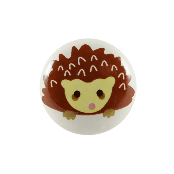 Keramik-Möbelknopf - Iggy Igel | Kinder (rund)