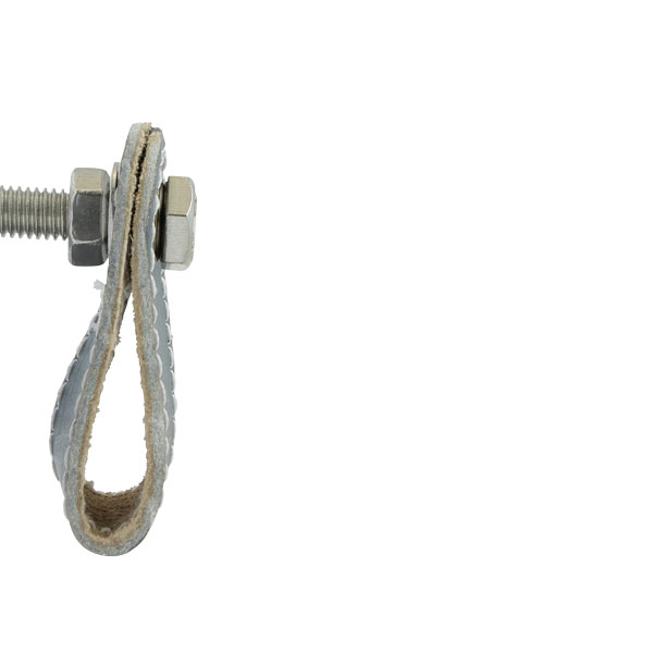 Leder-Möbelknopf - Grau (Schlinge) Leder-Möbelknopf - Grau (Schlinge)