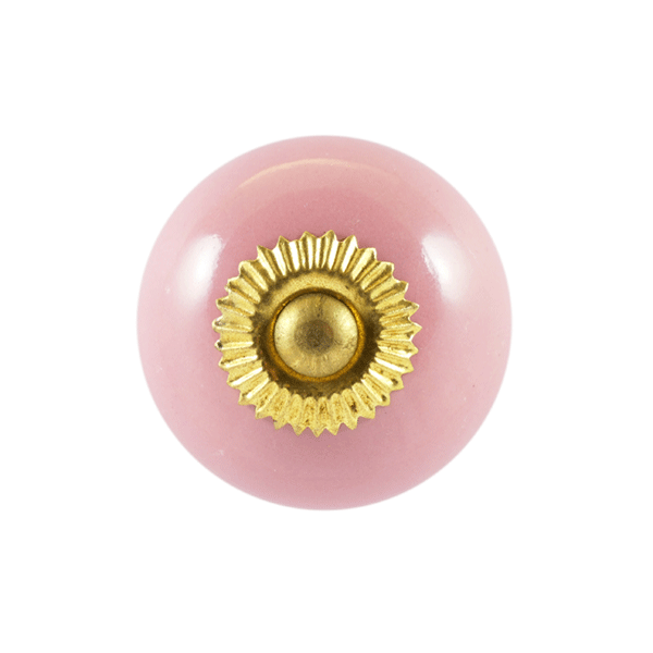 Keramik-Möbelknopf – Basic Pink | Pink (rund) 