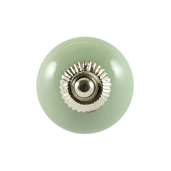 Keramik-Möbelknopf -Basic Mint | Mintgrün (rund)