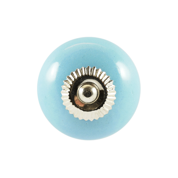 Keramik-Möbelknopf - Basic Lightblue | Hellblau (rund) 