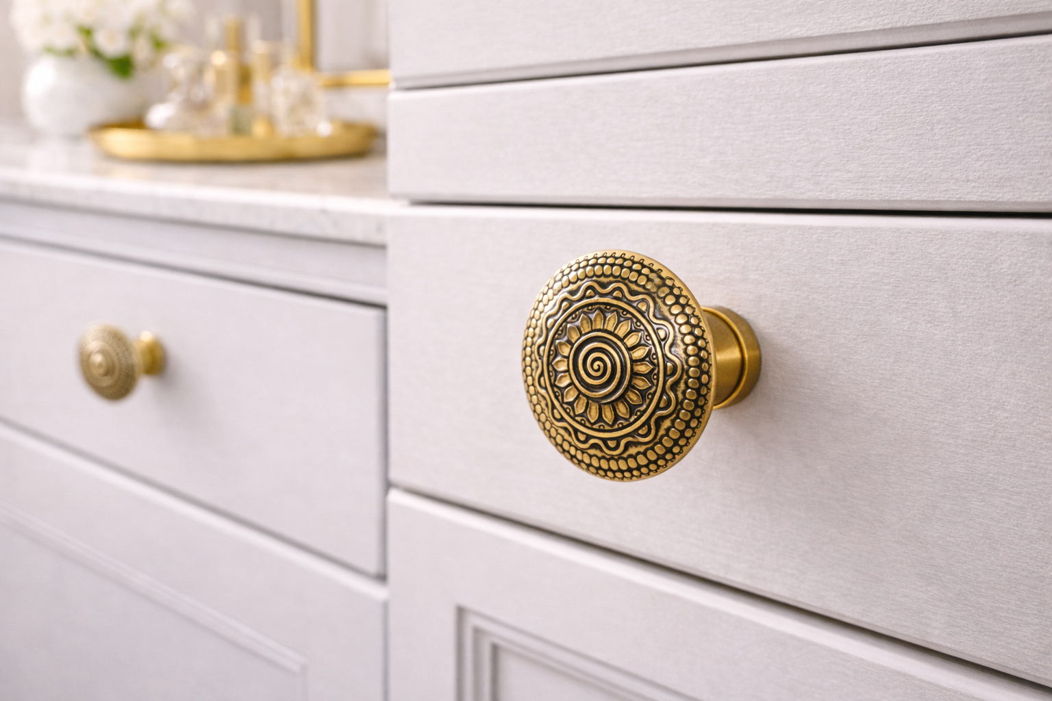 Metall-Möbelknopf - Gildor (rund)