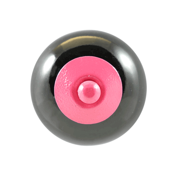 Keramik-Möbelknopf - PopArt Black | schwarz rosa orange (rund) Keramik-Möbelknopf - PopArt Black | schwarz rosa orange (rund)