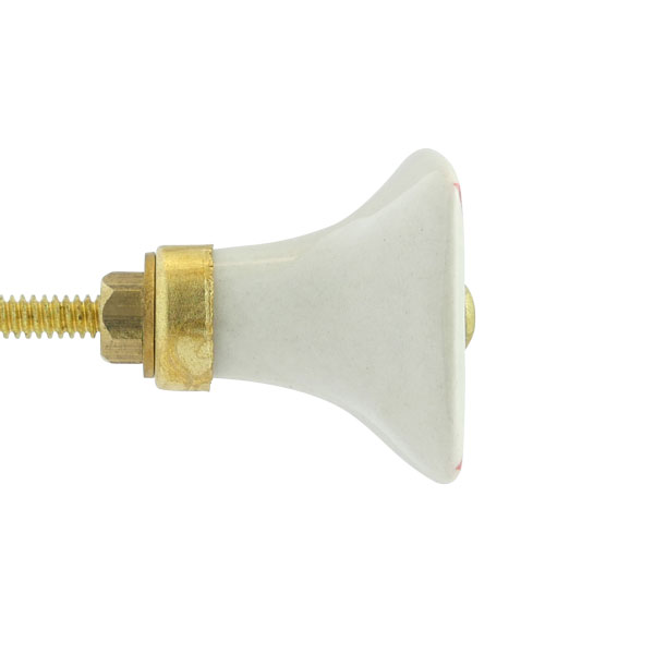 Keramik-Möbelknopf - Lotus Red | weiß rot blumenmuster (eckig) Keramik-Möbelknopf - Lotus Red | weiß rot blumenmuster (eckig)