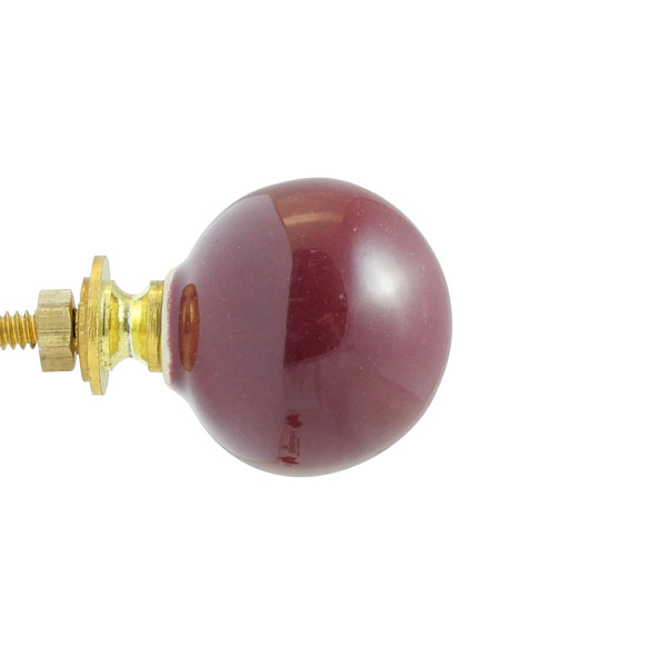 Keramik-Möbelknopf – Matrixo Red | Rot/Bordeaux (rund)