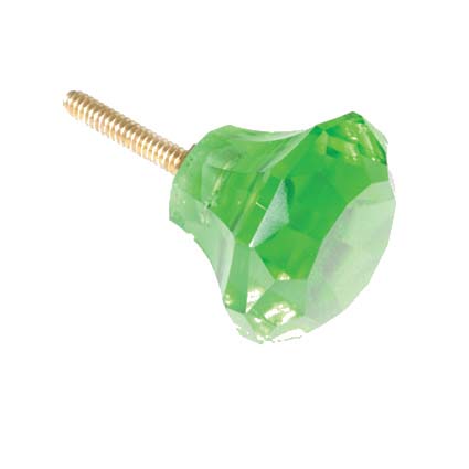 Glas-Möbelknauf - Fiona | Grün (Diamantenförmig)