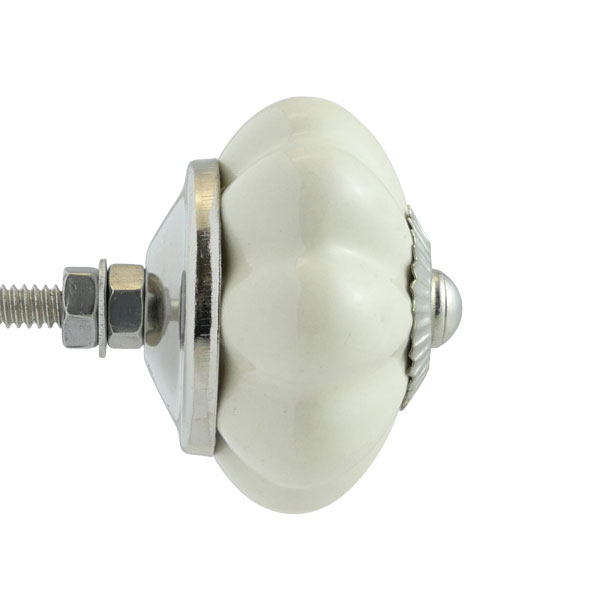 Keramik-Möbelknopf - Creme Flower | Creme-Weiß (Blumenform) Keramik-Möbelknopf - Creme Flower | Creme-Weiß (Blumenform)