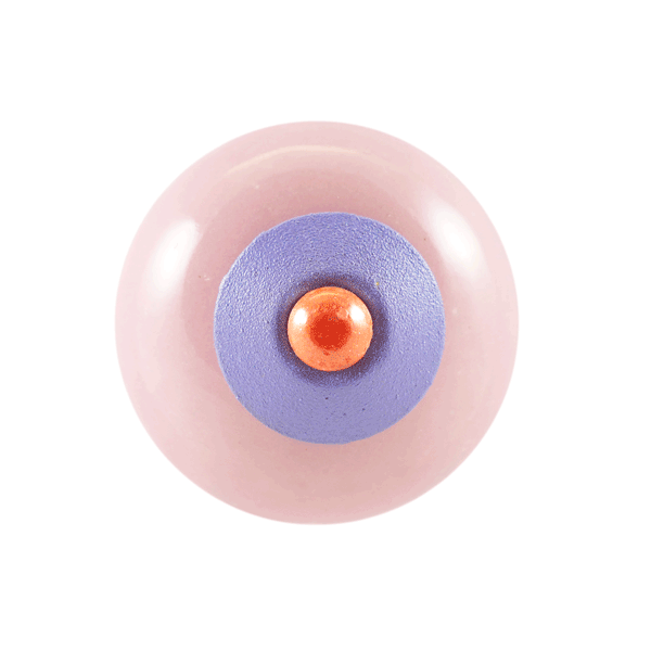Keramik-Möbelknopf - PopArt Rosa | rosa lila rot (rund)