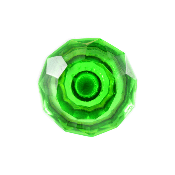 Glas-Möbelknauf - Fiona | Grün (Diamantenförmig)