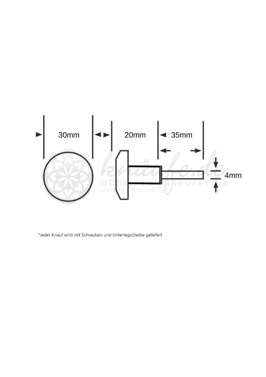 Metall-Möbelknopf - Gildor (rund)