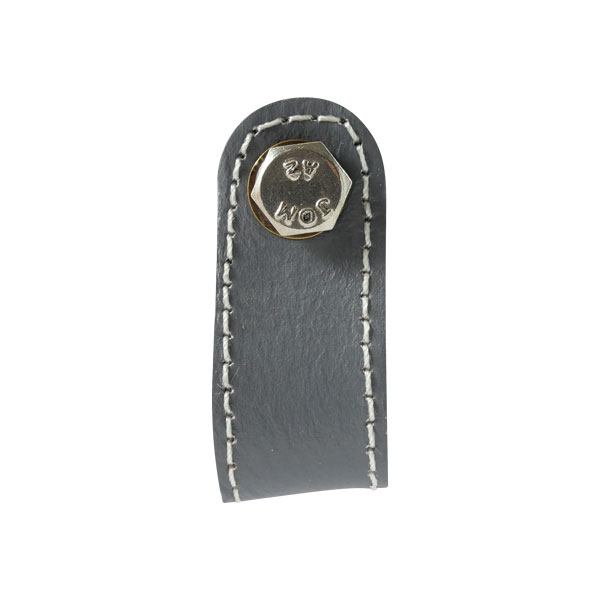 Leder-Möbelknopf - Grau (Schlinge) Leder-Möbelknopf - Grau (Schlinge)